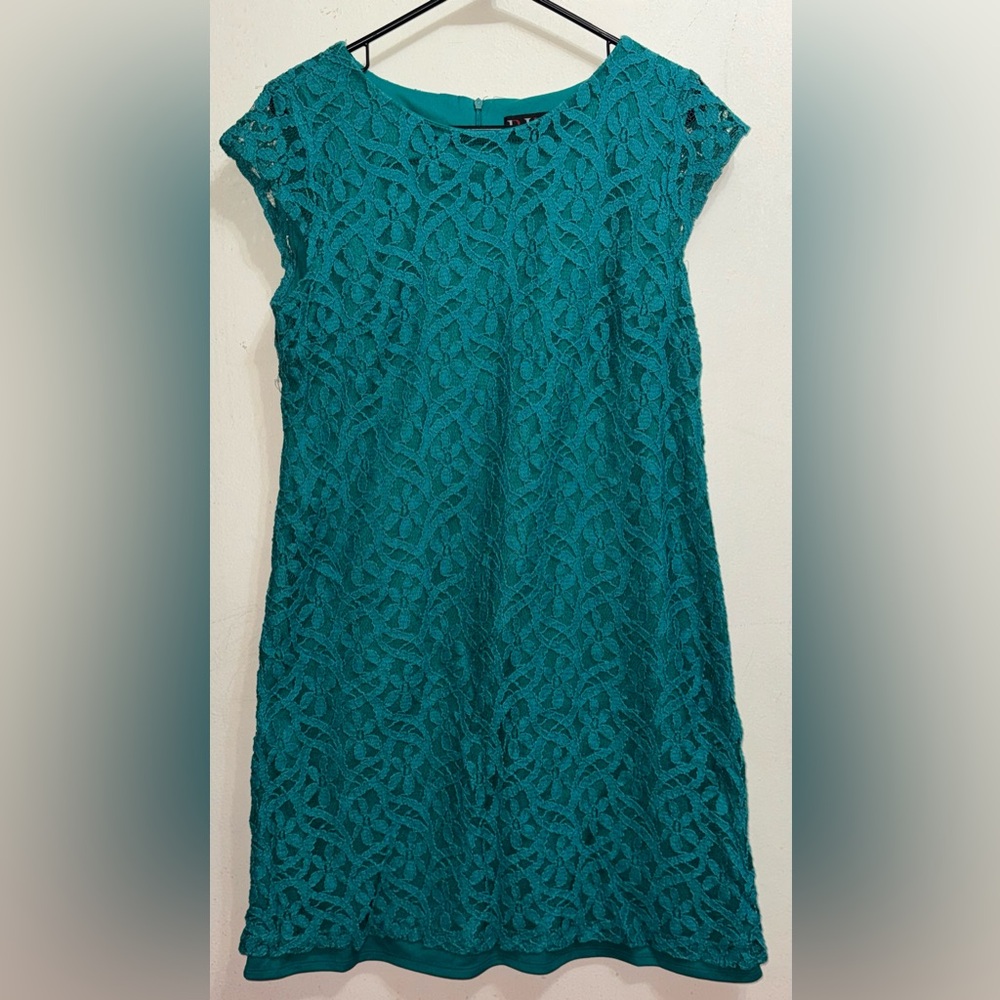 🤎R&K Teal Lace Mini Dress